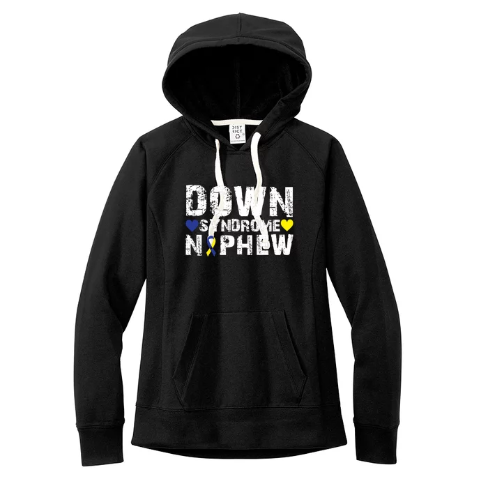 Down Syndrome Nephew Family Matching For Down Syndrome Awareness Gift Women's Fleece Hoodie