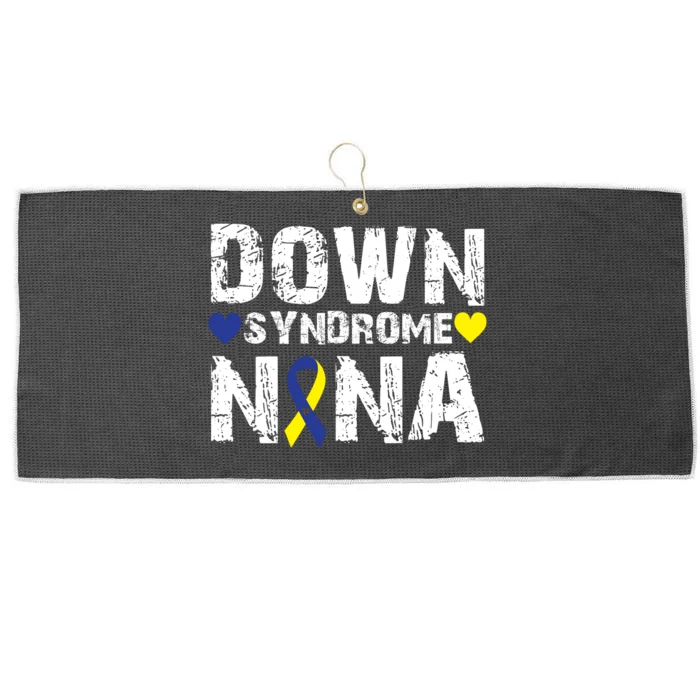 Down Syndrome Nana Family Matching For Down Syndrome Awareness Gift Large Microfiber Waffle Golf Towel