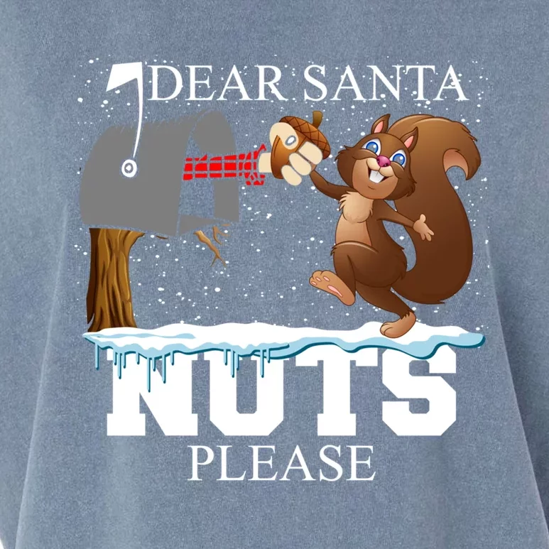 Dear Santa Nuts Please Christmas Squirrel Gift Garment-Dyed Women's Muscle Tee