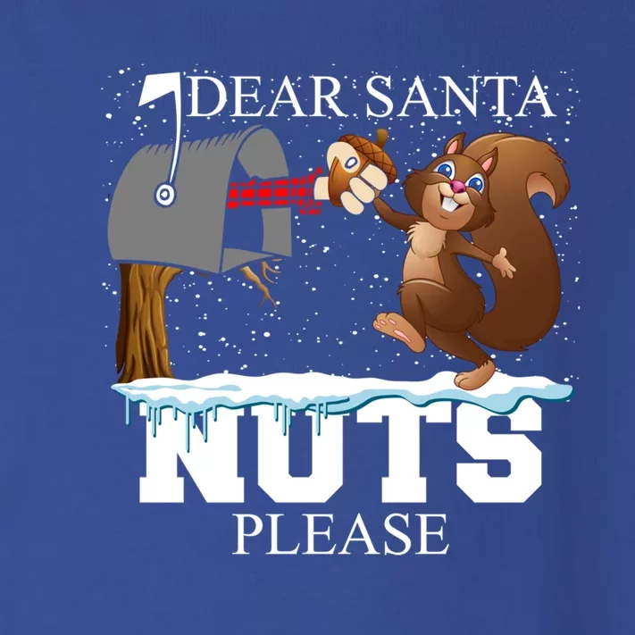 Dear Santa Nuts Please Christmas Squirrel Great Gift Toddler Long Sleeve Shirt