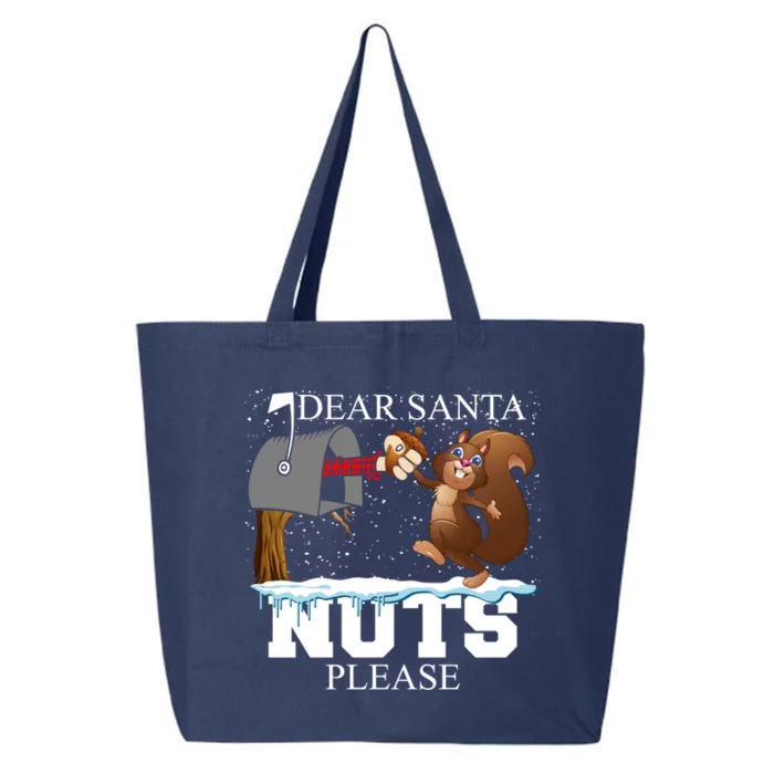 Dear Santa Nuts Please Christmas Squirrel Great Gift 25L Jumbo Tote