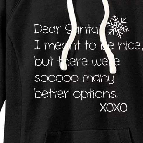 Dear Santa Naughty Christmas Women's Fleece Hoodie