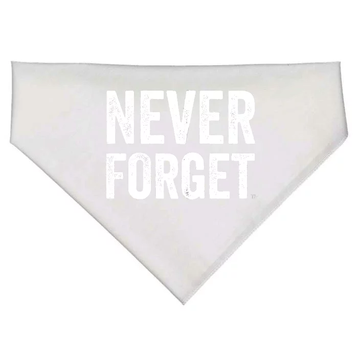 Distress Style Never Above Forget White Letters Front Zip Hoodie USA-Made Doggie Bandana