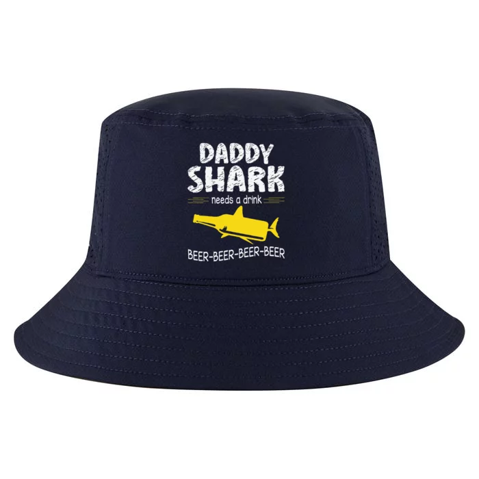 Daddy Shark Needs A Drink Beer Happy Father Day Dad Drinker Cool Comfort Performance Bucket Hat