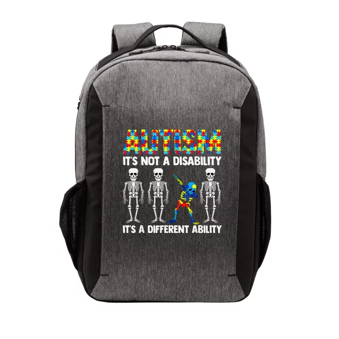 Dabbing Skeleton Not A Disability ASD Awareness Vector Backpack