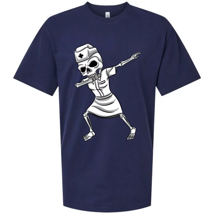 Dabbing Skeleton Nurse Halloween Great Gift Sueded Cloud Jersey T-Shirt