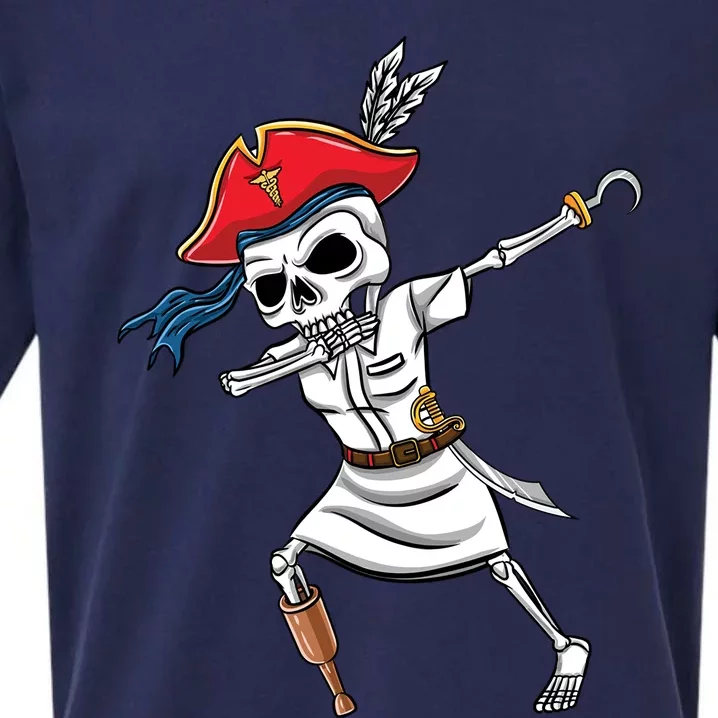 Dabbing Skeleton Nurse Pirate Halloween Gift Sueded Cloud Jersey T-Shirt