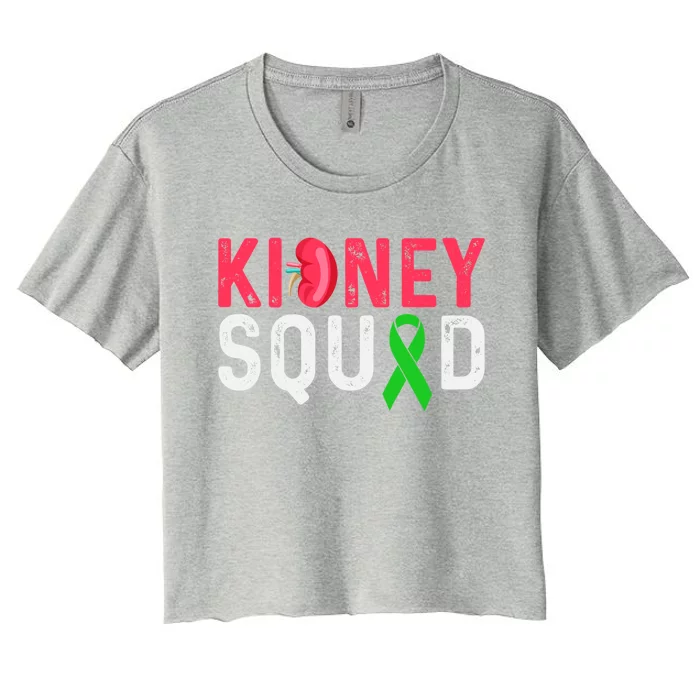 Dialysis Squad Ney Transplant Nephrology Rn Gift Women's Crop Top Tee