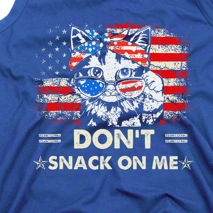 DonT Snack On Me Patriotic Cat Political Tank Top