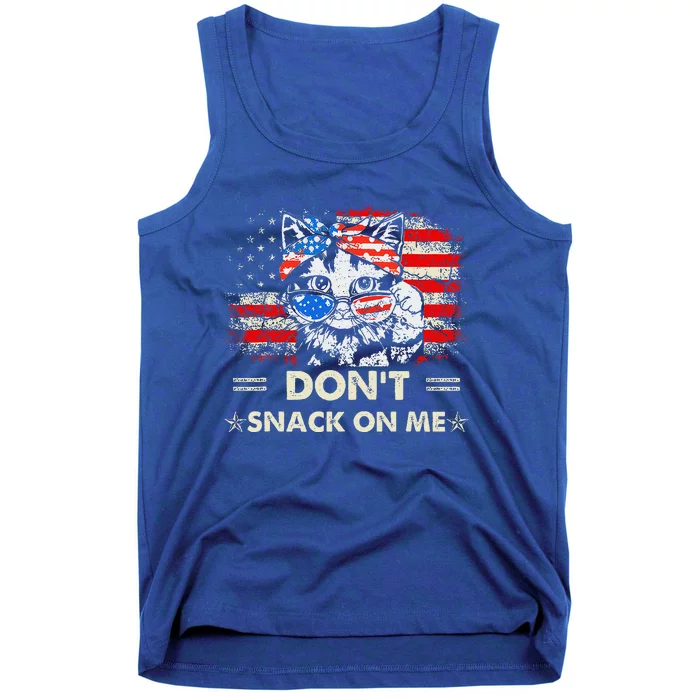 DonT Snack On Me Patriotic Cat Political Tank Top