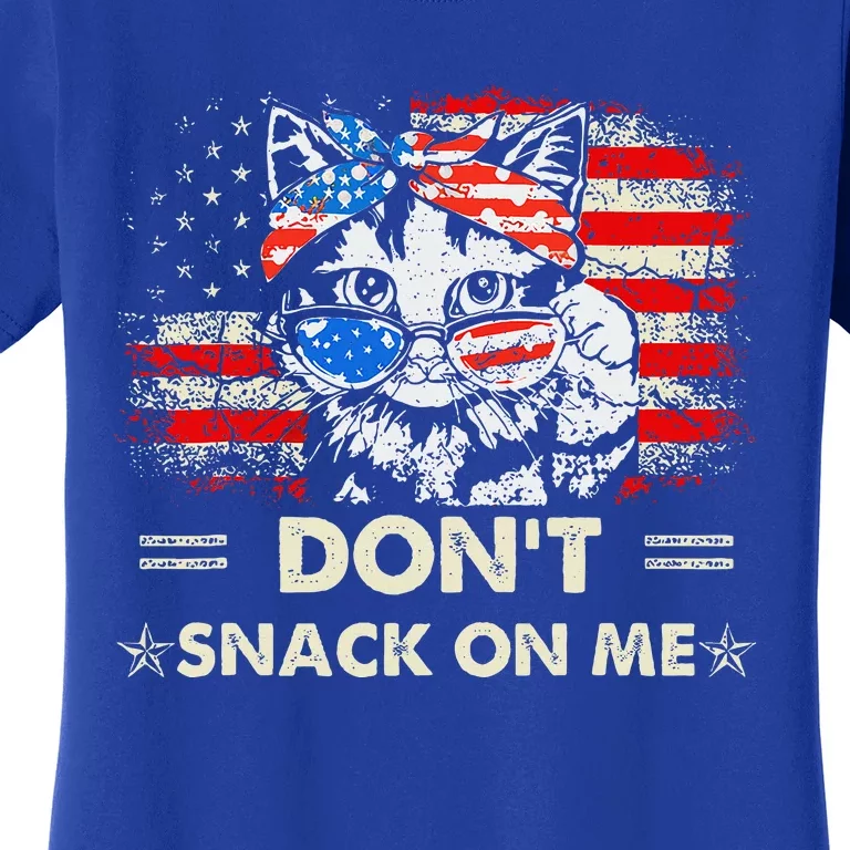 DonT Snack On Me Patriotic Cat Political Women's T-Shirt