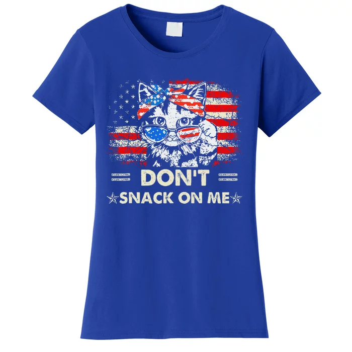 DonT Snack On Me Patriotic Cat Political Women's T-Shirt