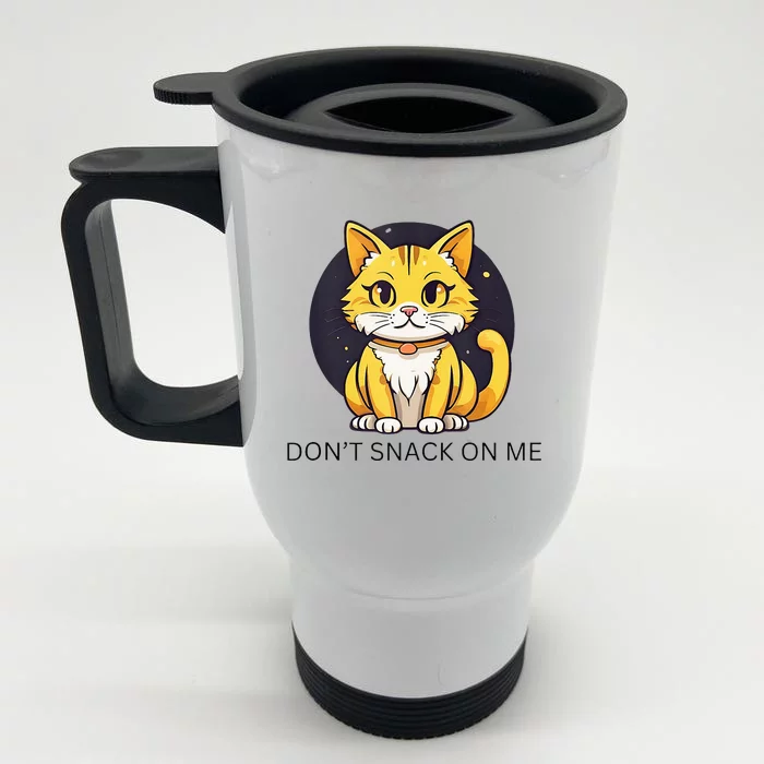 DonT Snack On Me Gadsden Cat Funny Debate Trump Kamala Tank Top Front & Back Stainless Steel Travel Mug