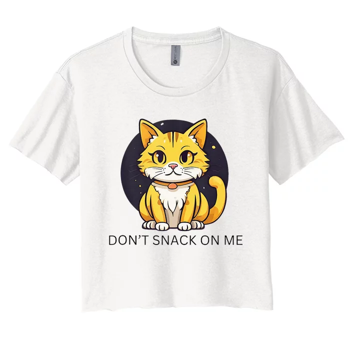 DonT Snack On Me Gadsden Cat Funny Debate Trump Kamala Tank Top Women's Crop Top Tee