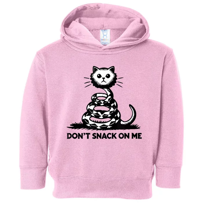 DonT Snack On Me Funny Cat Toddler Hoodie