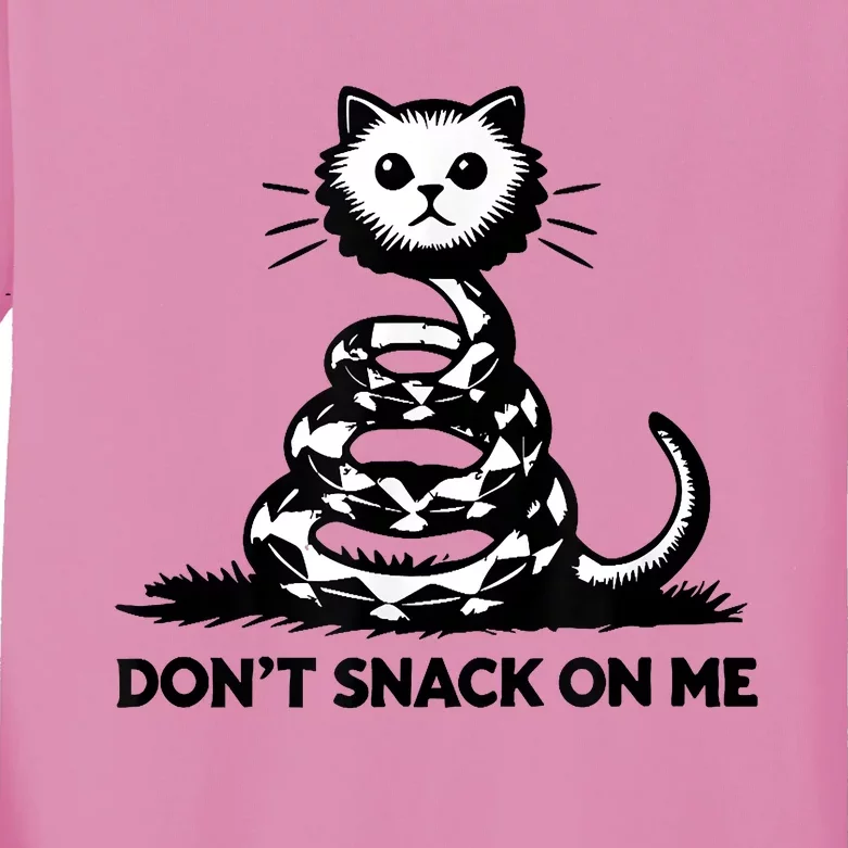 DonT Snack On Me Funny Cat Kids Long Sleeve Shirt