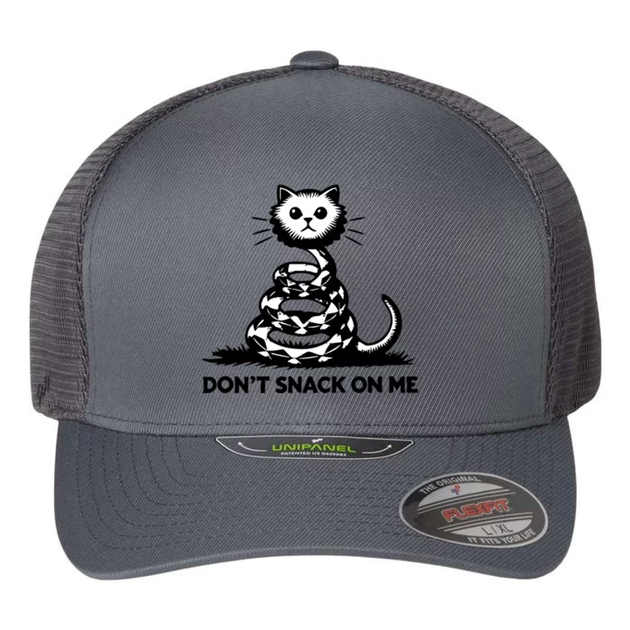 DonT Snack On Me Funny Cat Flexfit Unipanel Trucker Cap