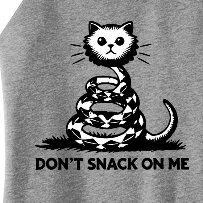 DonT Snack On Me Funny Cat Women’s Perfect Tri Rocker Tank