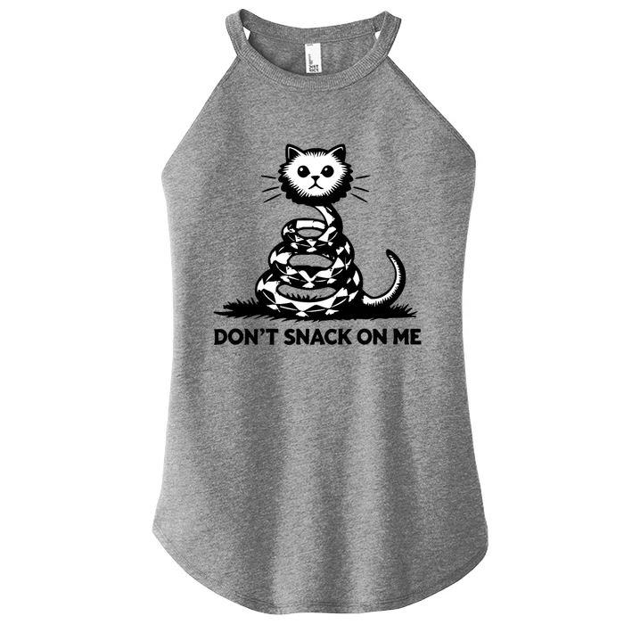 DonT Snack On Me Funny Cat Women’s Perfect Tri Rocker Tank