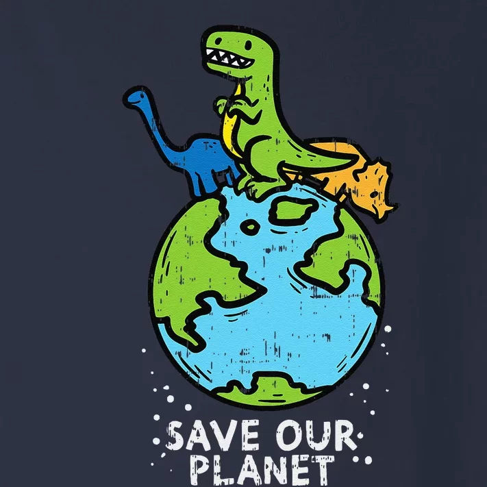 Dinosaurs Save Our Planet Cute Earth Day Cute Toddler Long Sleeve Shirt