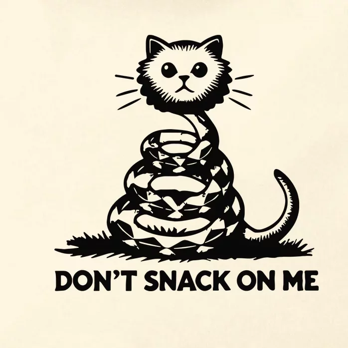 Dont Snack On Me Funny Cat Zip Tote Bag