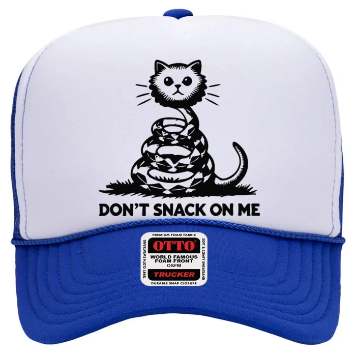 Dont Snack On Me Funny Cat High Crown Mesh Trucker Hat