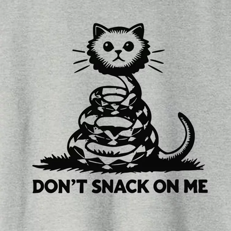 Dont Snack On Me Funny Cat Women's Crop Top Tee