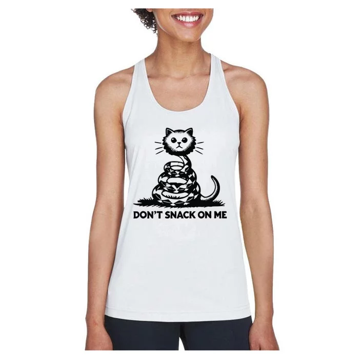 Dont Snack On Me Funny Cat Women's Racerback Tank