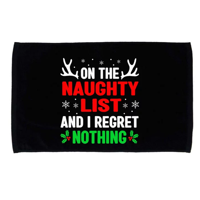 Dear Santa On Naughty List Funny Christmas Kids Microfiber Hand Towel