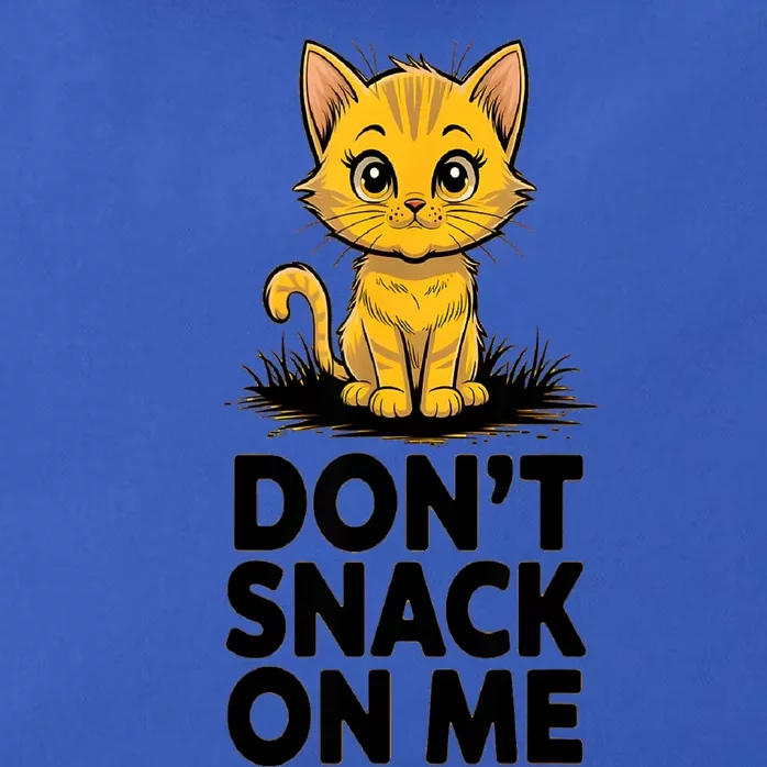 DonT Snack On Me Funny Cat Zip Tote Bag