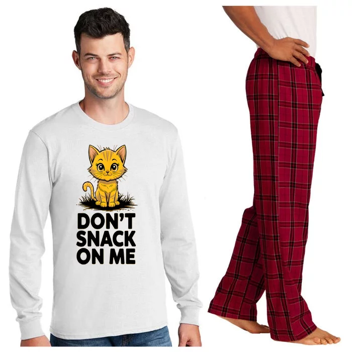 DonT Snack On Me Funny Cat Long Sleeve Pajama Set