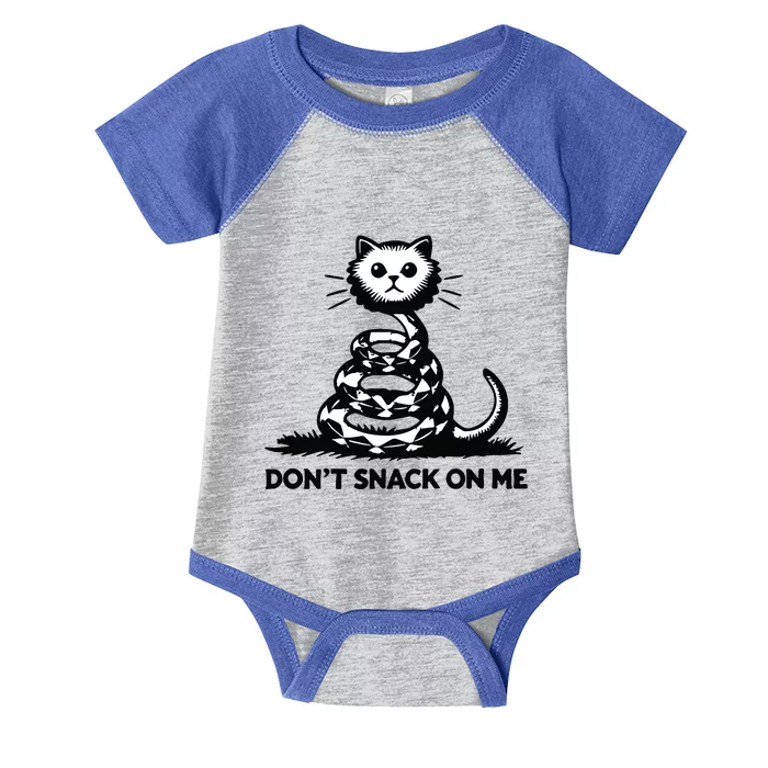 DonT Snack On Me Funny Cat Infant Baby Jersey Bodysuit