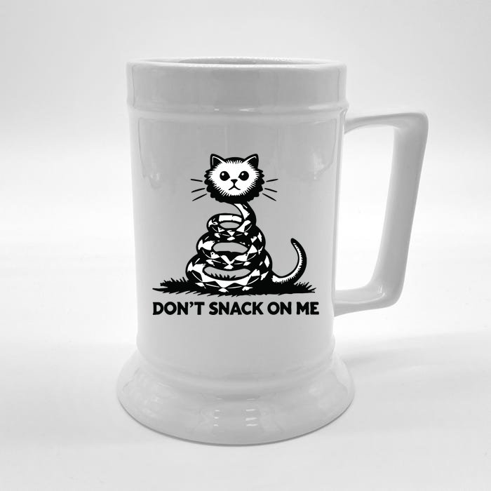 DonT Snack On Me Funny Cat Front & Back Beer Stein