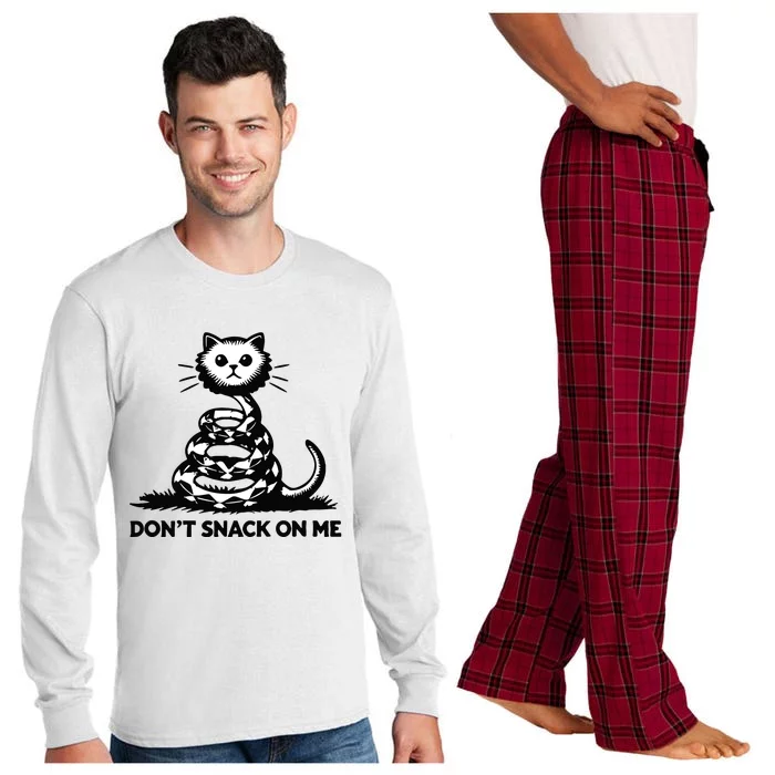 DonT Snack On Me Funny Cat Long Sleeve Pajama Set