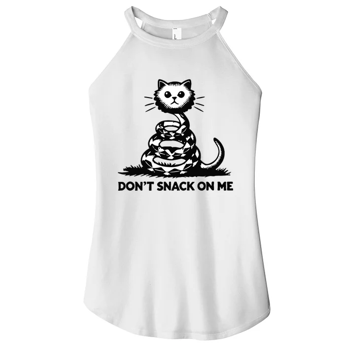 DonT Snack On Me Funny Cat Women’s Perfect Tri Rocker Tank