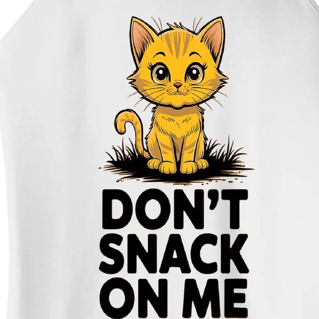 DonT Snack On Me Funny Cat Women’s Perfect Tri Rocker Tank