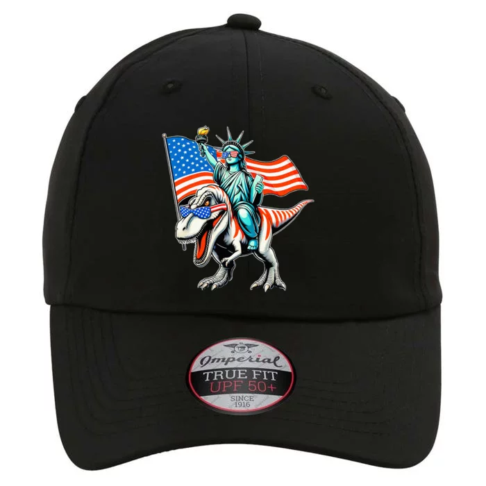 Dino Statue Of Liberty 4th Of July American Flag The Original Performance Cap