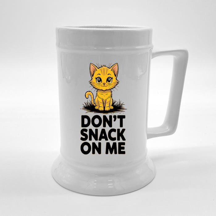 DonT Snack On Me Funny Cat Front & Back Beer Stein