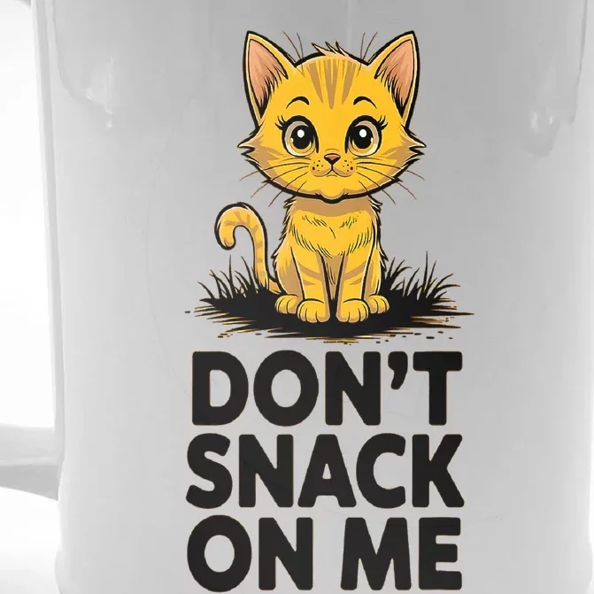 DonT Snack On Me Funny Cat Front & Back Beer Stein