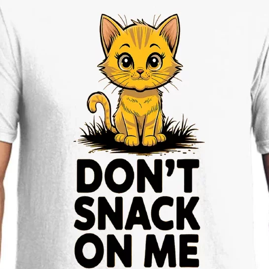 DonT Snack On Me Funny Cat Pajama Set