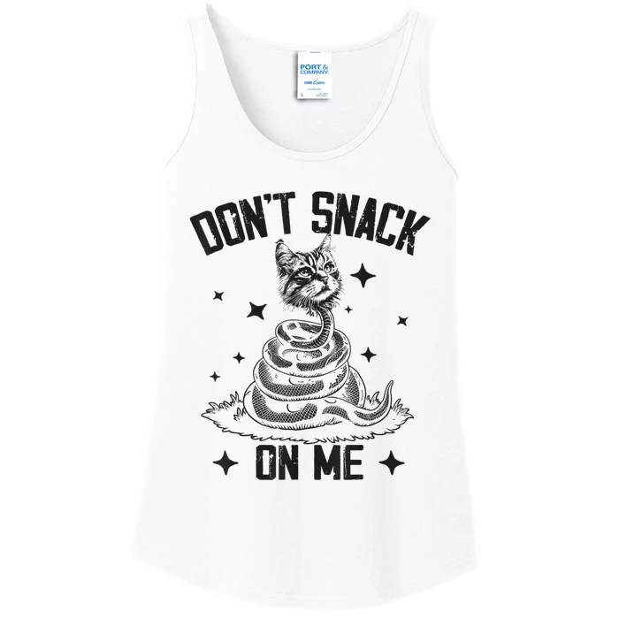 DonT Snack On Me Funny Cat Ladies Essential Tank