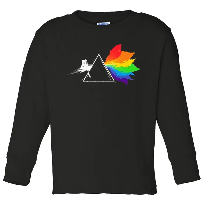 Dark Side Of The Kitsune Toddler Long Sleeve Shirt