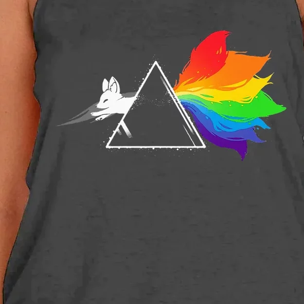 Dark Side Of The Kitsune Women's Knotted Racerback Tank