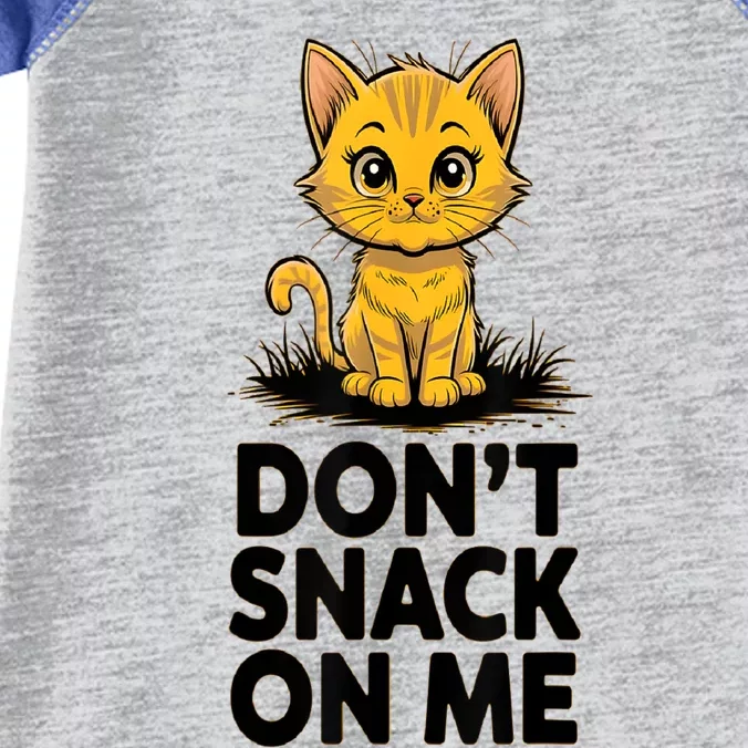 DonT Snack On Me Funny Cat Infant Baby Jersey Bodysuit