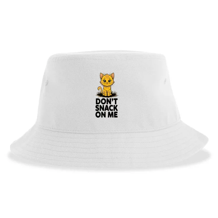 DonT Snack On Me Funny Cat Sustainable Bucket Hat