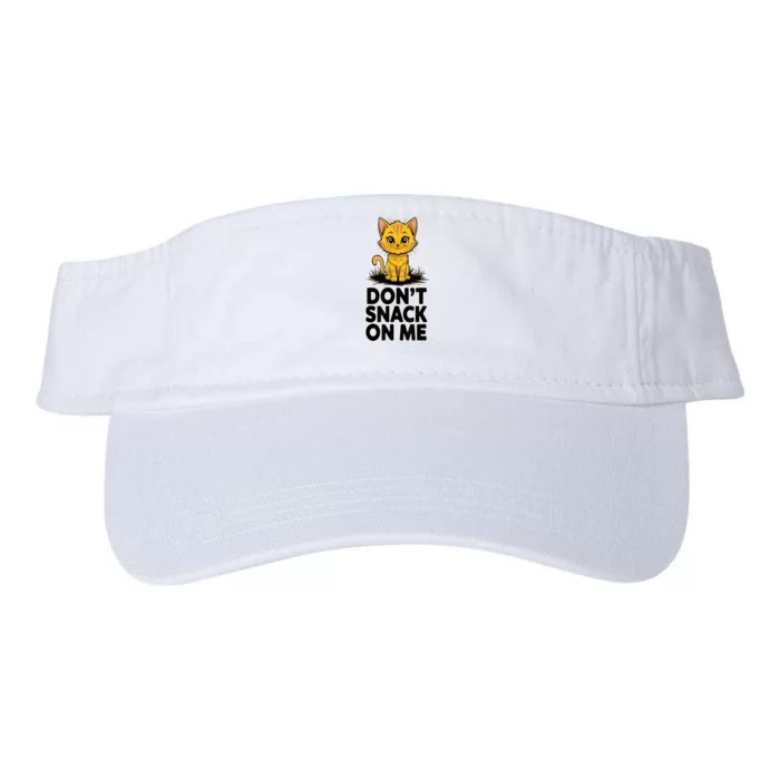 DonT Snack On Me Funny Cat Valucap Bio-Washed Visor