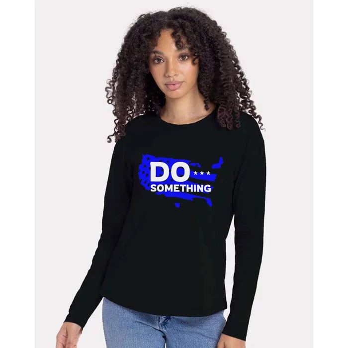 Do Something Obama Michelle Flag Womens Cotton Relaxed Long Sleeve T-Shirt