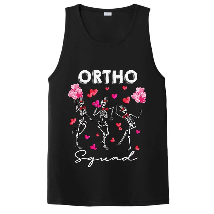 Dancing Skeleton Ortho Squad Orthopedic Valentine's Day Performance Tank