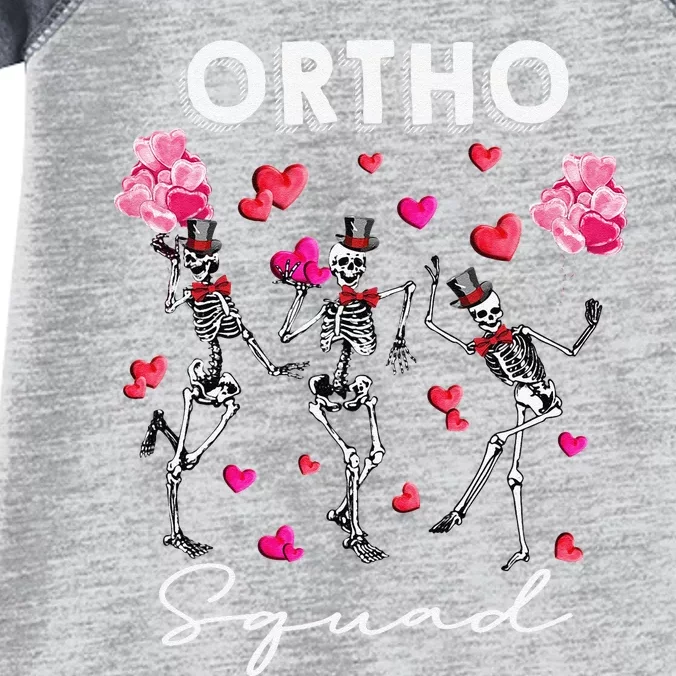 Dancing Skeleton Ortho Squad Orthopedic Valentine's Day Infant Baby Jersey Bodysuit