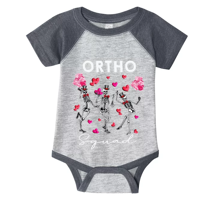 Dancing Skeleton Ortho Squad Orthopedic Valentine's Day Infant Baby Jersey Bodysuit